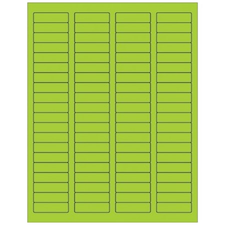 Bsc Preferred 1 3/4 x-1/2'' Fluorescent Green Rectangle Laser Labels, 8000PK BUY00015932